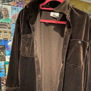 Brown Velvet Overshirt
